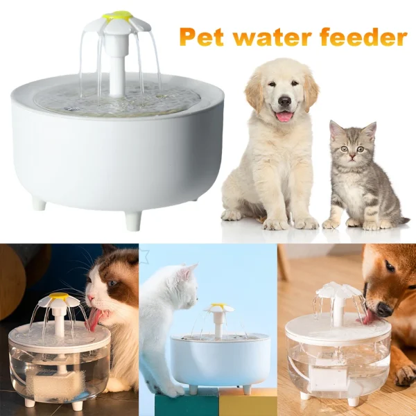 1200ml Automatic Cat Water Fountain with USB & Filter