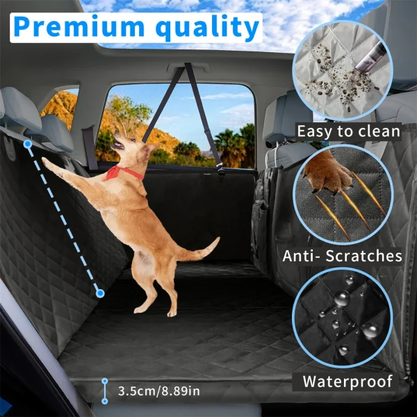Waterproof Dog Car Seat Cover & Back Seat Extender